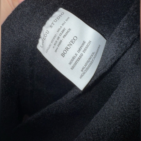 LouLou De Saison Borneo Wool Cashmere Coat, XS, Black - Picture 10 of 11